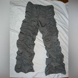 Grey ruched pants
